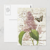 Frans lila briefkaart (Voorkant / Achterkant)