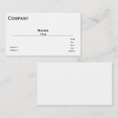 Frans linnen visitekaartje template (wit) (Voorkant / Achterkant)