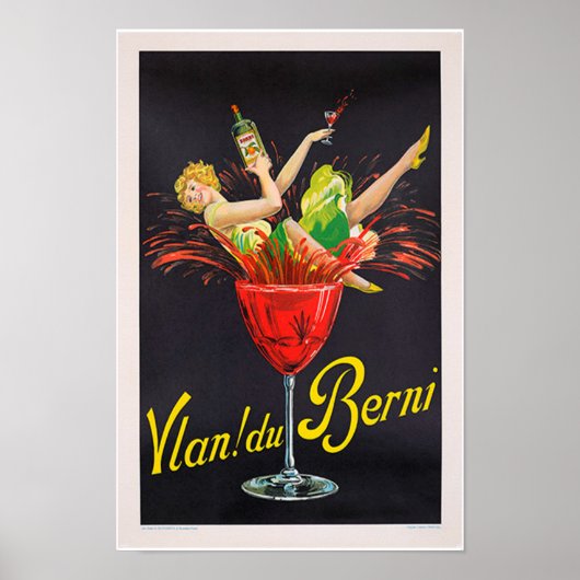  Frans liqueur Alcohol Art Deco Poster (Voorkant)