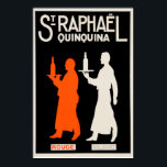 Frans liqueur Alcohol Art Deco Poster<br><div class="desc">Een reproductie print van een adverteren poster voor een Franse apéritif wijnen "Quinquina Rouge Blanc" St. Raphael Aperitif Retro Art Deco poster ca 1930. Digitaal opgeknapt om de originele kleuren naar boven te halen,  nog beter en zo veel mogelijk onvolkomenheden op te lossen.</div>