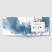 Frans, Livre d'Or, Blue Floral Guest Book Gastenboek (Volledig)