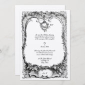 Frans Louis XV Rococo Wedding Kaart (Voorkant / Achterkant)