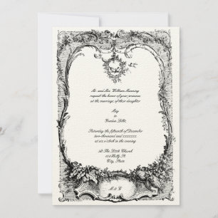  Frans Louis XV Rococo Wedding Kaart