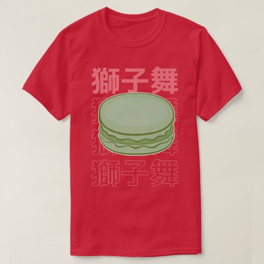Frans Macaron Baker Cute Baking Dessert Japans T-shirt (Design voorkant)