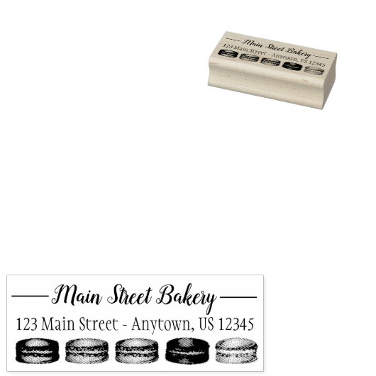Frans Macaron Cookies Bakery Pastry Chef Food Rubberstempel (Gestempeld)