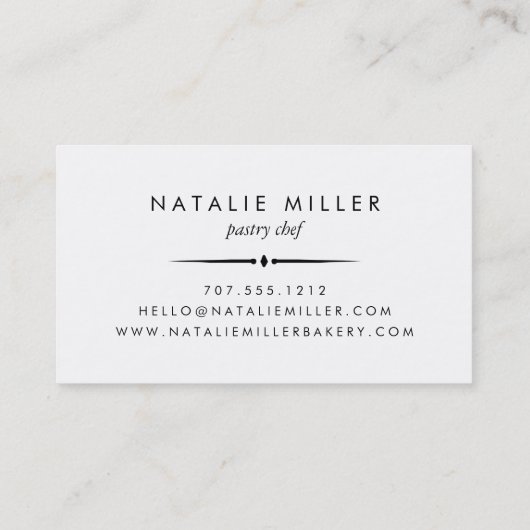 Frans Macaron & Croissant | Pastechnok Visitekaartje (Achterkant)