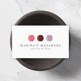 FRANS MACARON TRIO LOGO 3 op Wit Visitekaartje