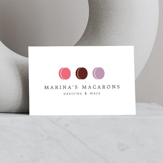 FRANS MACARON TRIO LOGO 3 op Wit Visitekaartje