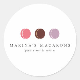 FRANS MACARON TRIO LOGO 3 ronde Stickers