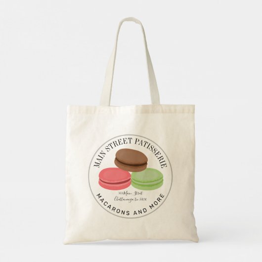 Frans Macarons Patisserie Tote Bag (Achterkant)