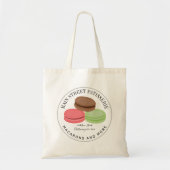 Frans Macarons Patisserie Tote Bag (Voorkant)