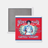 Frans Maid Coffee Magnet (Voorkant / Achterkant)