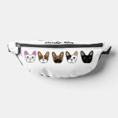 frans mam Cartoon frans bulldog gezicht Heuptasje (Liggend)