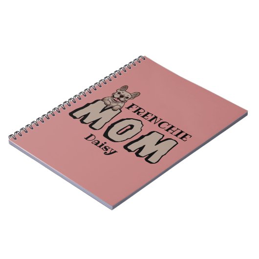frans mam frans bulldog lover aangepaste naam notitieboek (Linkerzijde)