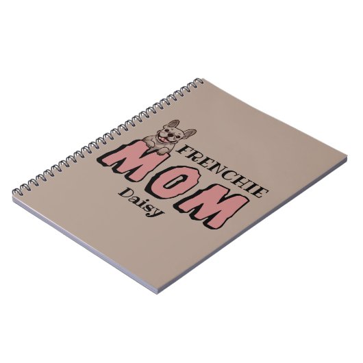 frans mam frans bulldog lover aangepaste naam notitieboek (Linkerzijde)