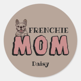 frans mam frans bulldog lover bruin ronde sticker