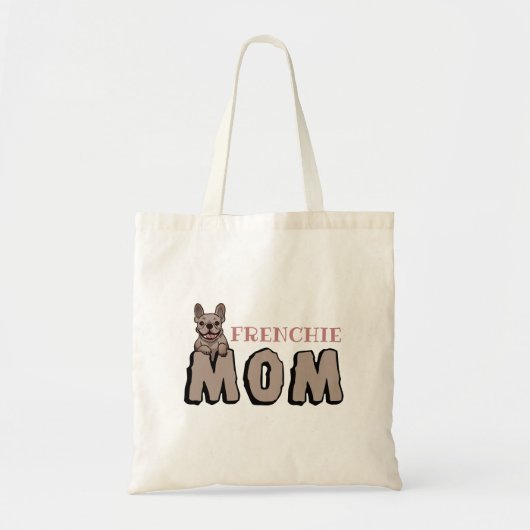 frans mam frans bulldog lover bruin tote bag (Voorkant)