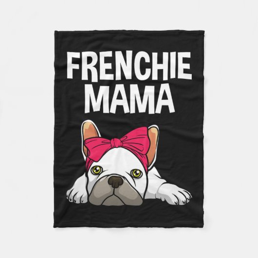 frans mam frans bulldog ontwerp voor vrouwen groot fleece deken (Voorkant)