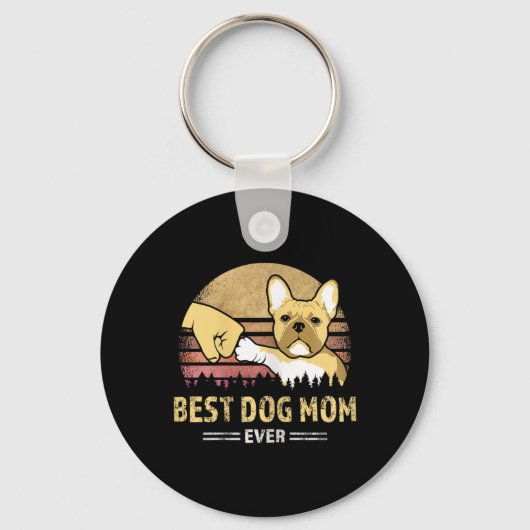 frans mam ooit  frans bulldog puppy lov sleutelhanger (Voorkant)