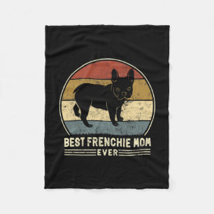 frans mam ooit retro frans bulldog hond mam fleece deken