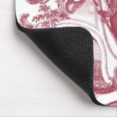 Frans Man en hond Beauful Red Toile Muismat (Hoek)