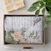 Frans Manuscript  Roze Rozenbeest Briefkaart Tissuepapier (Geschenk)