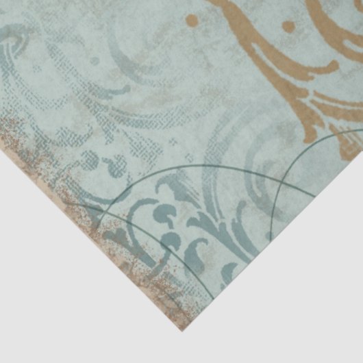  Frans Manuscript scrolt Ephemera ontkoppeling Tissuepapier (Detail)