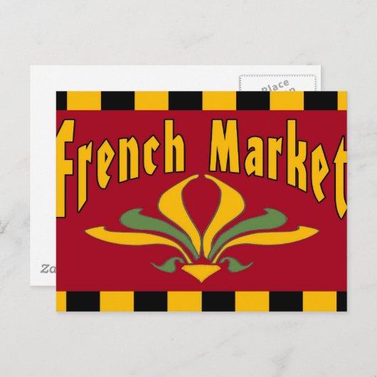 Frans Marktteken Briefkaart (Voorkant / Achterkant)