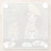 Frans meel glazen onderzetter (Achterkant)