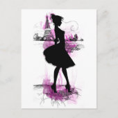 Frans meisje briefkaart (Voorkant)