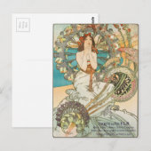 Frans Meisje in Prayer Briefkaart (Voorkant / Achterkant)