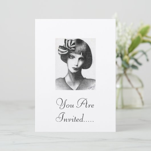 Frans meisje kaart (Staand voorkant)