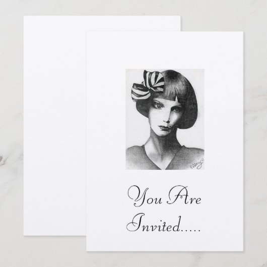 Frans meisje kaart (Voorkant / Achterkant)