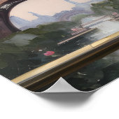 Frans Meisje Roze Parijse Zwart Meisje Art Poster (Hoek)