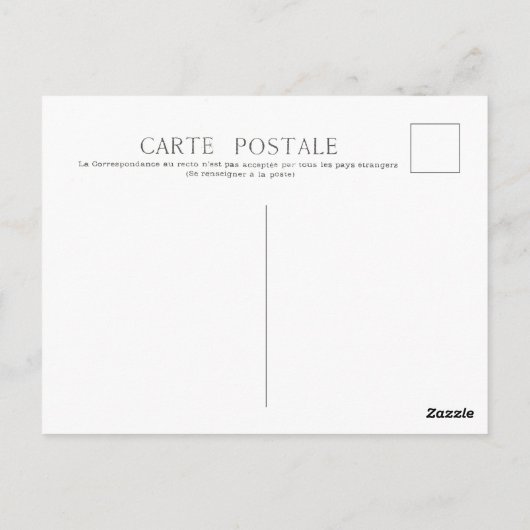 -Frans-meisjesfotofeestdag Briefkaart (Achterkant)