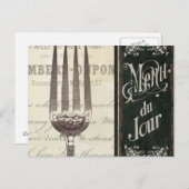 Frans Menu en Fork (Voorkant / Achterkant)