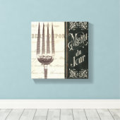 Frans Menu en Fork Canvas Afdruk (Insitu (Houten vloer))