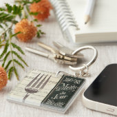 Frans Menu en Fork Sleutelhanger (Voorkant Rechts)