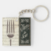 Frans Menu en Fork Sleutelhanger (Achterkant)