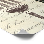 Frans menu en vork poster (Hoek)