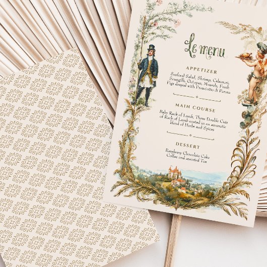  Frans Menu Kaart Classic Europees Charme