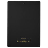 Frans menu keuken klembord (Achterkant)