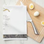 Frans menu keukenhanddoek (Quarter Fold)