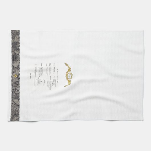 Frans menu keukenhanddoek (Horizontaal)