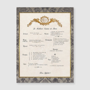 Frans Menu Koelkast Decor Magnetische Kaart