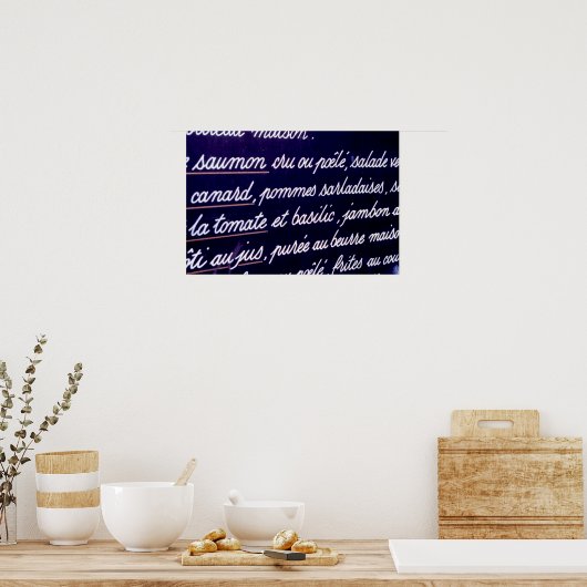 Frans Menu Poster (Keuken)