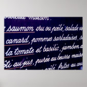 Frans Menu Poster (Voorkant)