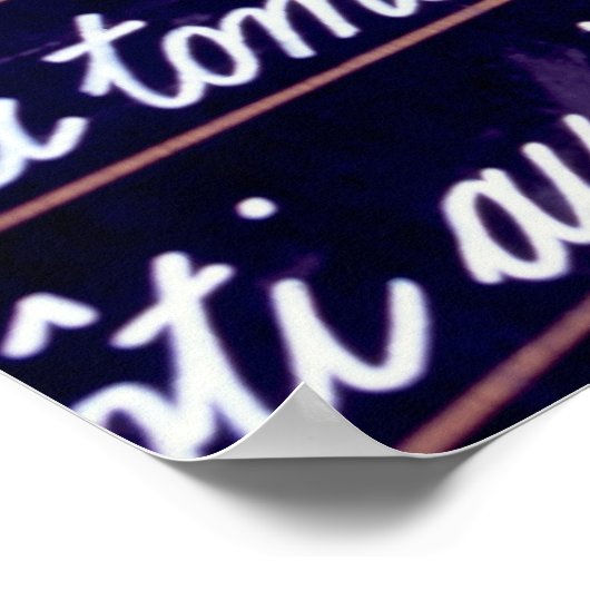 Frans Menu Poster (Hoek)