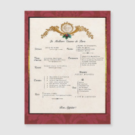 Frans Menu Vakantie Koelkast Decor Magnetische Kaa