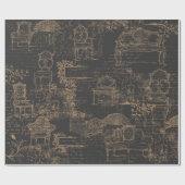 Frans  meubelpapier cadeaupapier (Vlak)